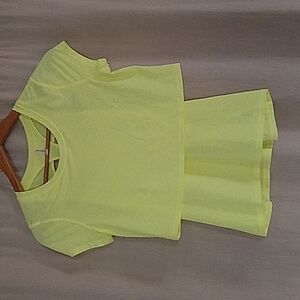 NWOT Free People FP Movement Neon Yellow Layered Tank Top